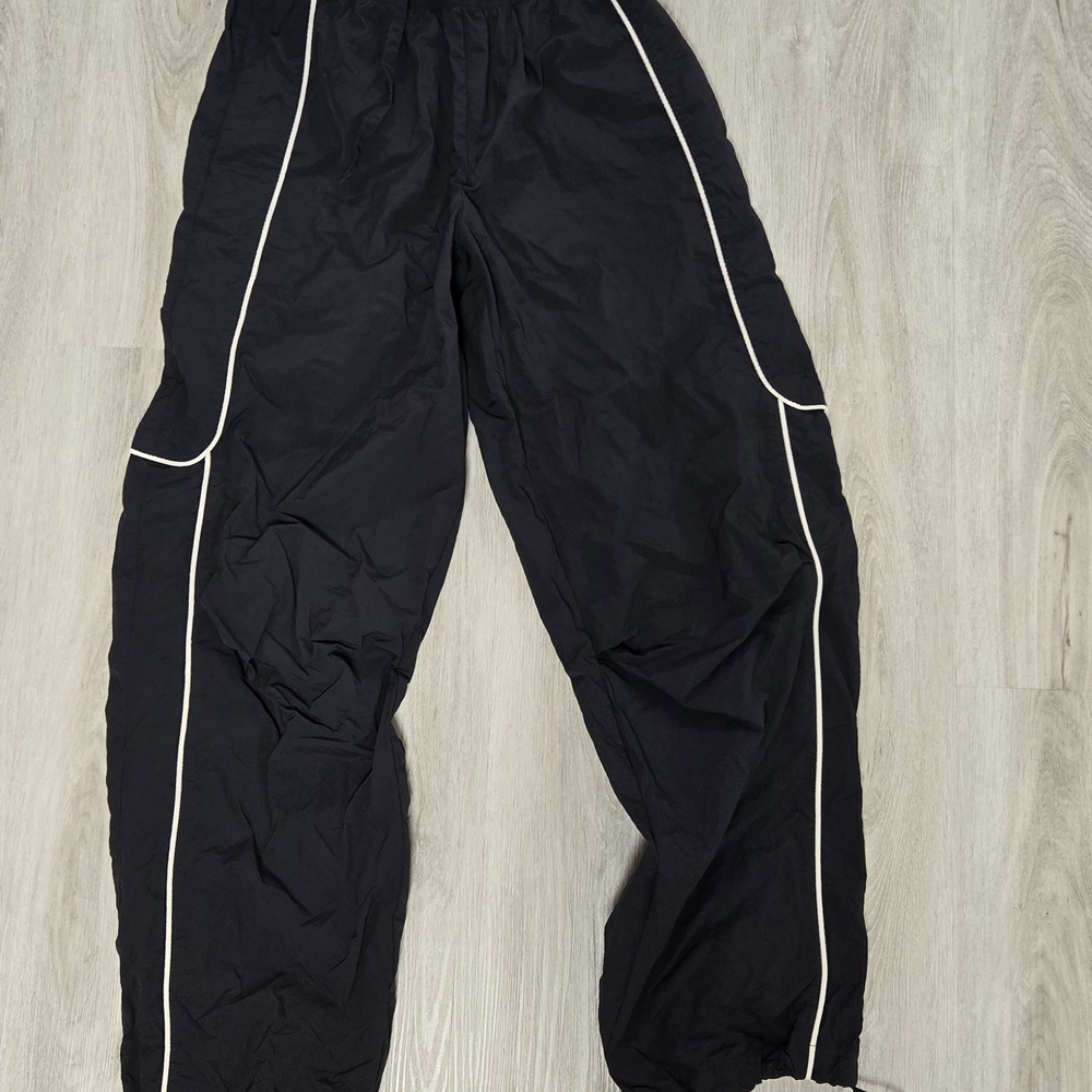 BDG Black Joggers with White Piping
